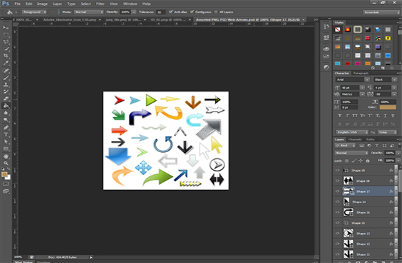 Assorted PSD Web Arrows